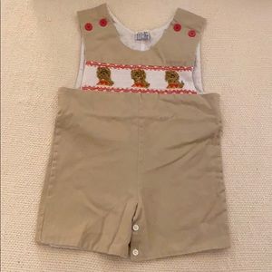 Orient Expressed Smocked Lion Shortall Size 2